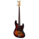 2009 Fender American Standard Jazz Bass guitar, made in USA, ser. no. Z9xxxxx5; Body: sunburst