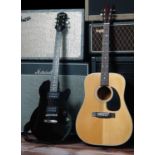Epiphone Les Paul Special-II LE electric guitar, soft bag; together with a BM Rodeo acoustic