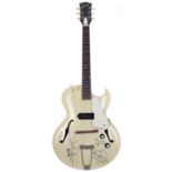 Mick Ronson and Ian Hunter - autographed 1950s Gibson ES-225T hollow body electric guitar, signed by
