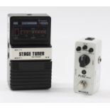 Arion HU-8500 Stage Tuner guitar pedal; together with a Mooer Pure Boost guitar pedal (2)