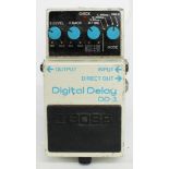 1991 Boss DD-3 Digital Delay guitar pedal, made in Japan, blue label