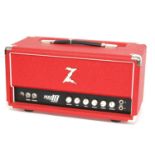 Dr Z Maz 18 Junior NR guitar amplifier head, ser. no. W-181548, with dust cover and boost pedal