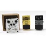 Joyo D-Seed II guitar pedal, boxed; together with a Behringer EQ700 graphic equalizer guitar pedal