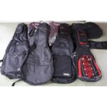 Ten various unused guitar soft cases (10)