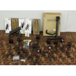 Selection of guitar hangers and other accessories to include a Kinsman A-frame guitar stand, six