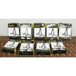 Nine Boston electric and acoustic guitar folding A-frame guitar stands (9)
