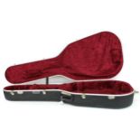 Hiscox Liteflite acoustic guitar case, with 15" lower bout