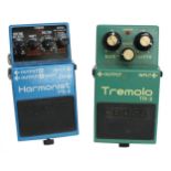 Boss PS-6 Harmonist guitar pedal; together with a Boss TR-2 Tremolo guitar pedal (2)