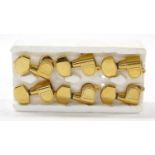 Set of six Gibson three-a-side gold plated guitar tuners
