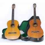 Two Japanese classical guitars to include a Terada TG307, gig bag and a Hokada 3162, hard case (2)