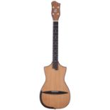Zachary Taylor baritone super ukulele; Back and sides: acacia; Top: spruce; Neck: maple;