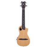 Zachary Taylor electro-acoustic tenor ukulele; Back and sides: Ziricote; Top: spruce; Neck: maple;