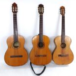 Hofner Flamenco guitar; together with a Camps classical guitar and one other (3)