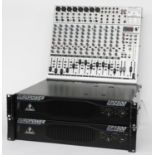 Behringer Euro Rack UB2222FX-Pro mixer; together with a Behringer Euro Power EP1500 power