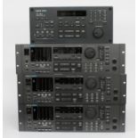 Three Akai Digital DR4D hard disc recorder rack units (one boxed); together with an Akai Digital