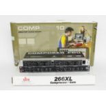 Soundcraft Compact 10 desktop audio mixer; together with a DBX 266XL compressor/gate rack unit and a