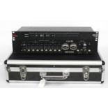 Line 6 Tone Port UX8 audio interface; together with a DBX AFS224 advance feedback suppression rack