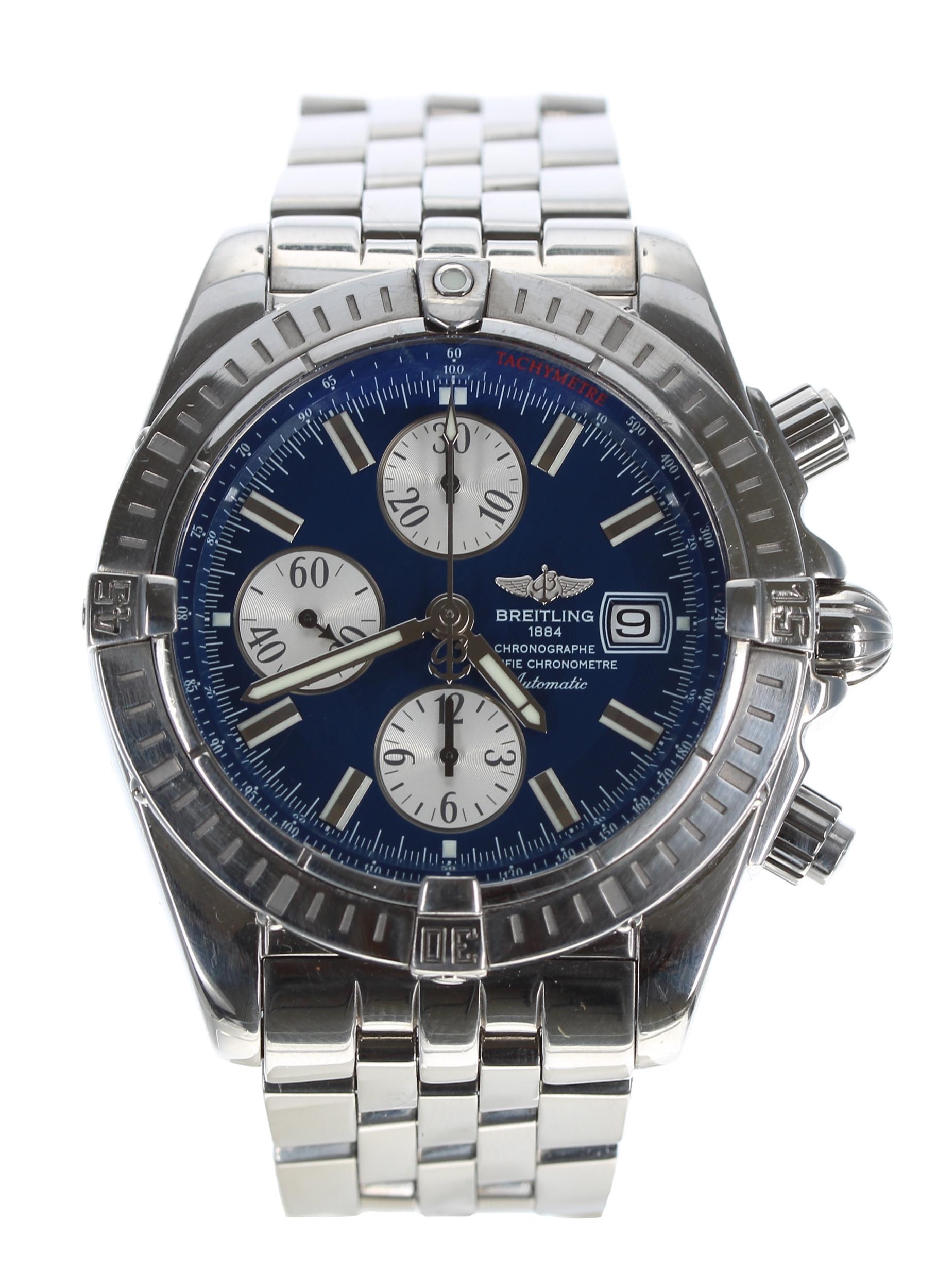 Breitling Evolution Chronographe automatic stainless steel gentleman's wristwatch, reference no.