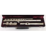 Buffet Crampon Cooper scale silver plated flute stamped no. 604876, case