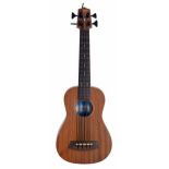 Kala bass ukulele labelled U.Bass, model no. KA-UBASSFS no. 11061904, with case and owners manual