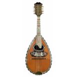 Good Neapolitan mandolin by and labelled Fabrica Distrumenti a Corda, Ermelinda Silvestri... Roma,