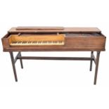 Square piano by Jacob Ball, London, 1792, the case of mahogany with holly and stained fruitwood