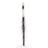 African blackwood Pupeschi system flute with B foot joint, stamped V.Kohlert, Sohne, Graslitz,