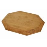 Robert 'Mouseman' Thompson's Craftsmen Limited of Kilburn octagon cheeseboard, 12" x 10"