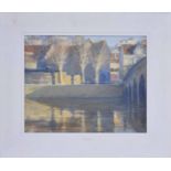 J* Mulvaney (20th/21st century) - 'The Bull Pitt, Winter Light', signed, inscribed and bearing the