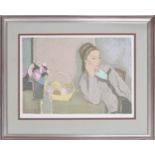 Aldo Salvadori (1905-2002) - 'Donna al Tavlino', signed artist's proof limited edition print 75/200,