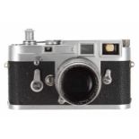 Leica M3 rangefinder camera, serial no. 990 943,  with Summarit f=5cm 1:1.5 lens no. 1528879, with