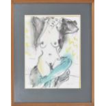 Edward Piper (1938-1990) - 'Nude with Green Stockings', signed, also inscribed verso with the