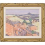 Margaret Melliar-Smith (1905-1992) - 'Spanish Landscape' c.1950, pencil and watercolour, 16.25" x
