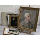 Juliet Pannett (20th century ) - portrait of a distinguished elderly gentleman, head and shoulders