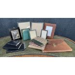 Selection of good quality photograph frames to include tooled leather Jarrolds of Knightsbridge