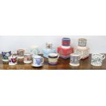 Collection of assorted commemorative pottery mugs; to include by Emma Bridgewater, Wedgwood, Spode