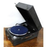 Columbia no. 201 portable gramophone (lacking a sound reproducer)