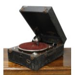 Columbia no. 202 portable gramophone, with Columbia sound reproducer