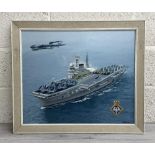 C* Stanton - "HMS Eagle", signed and dated 1970, oil on board, 23" x 20".