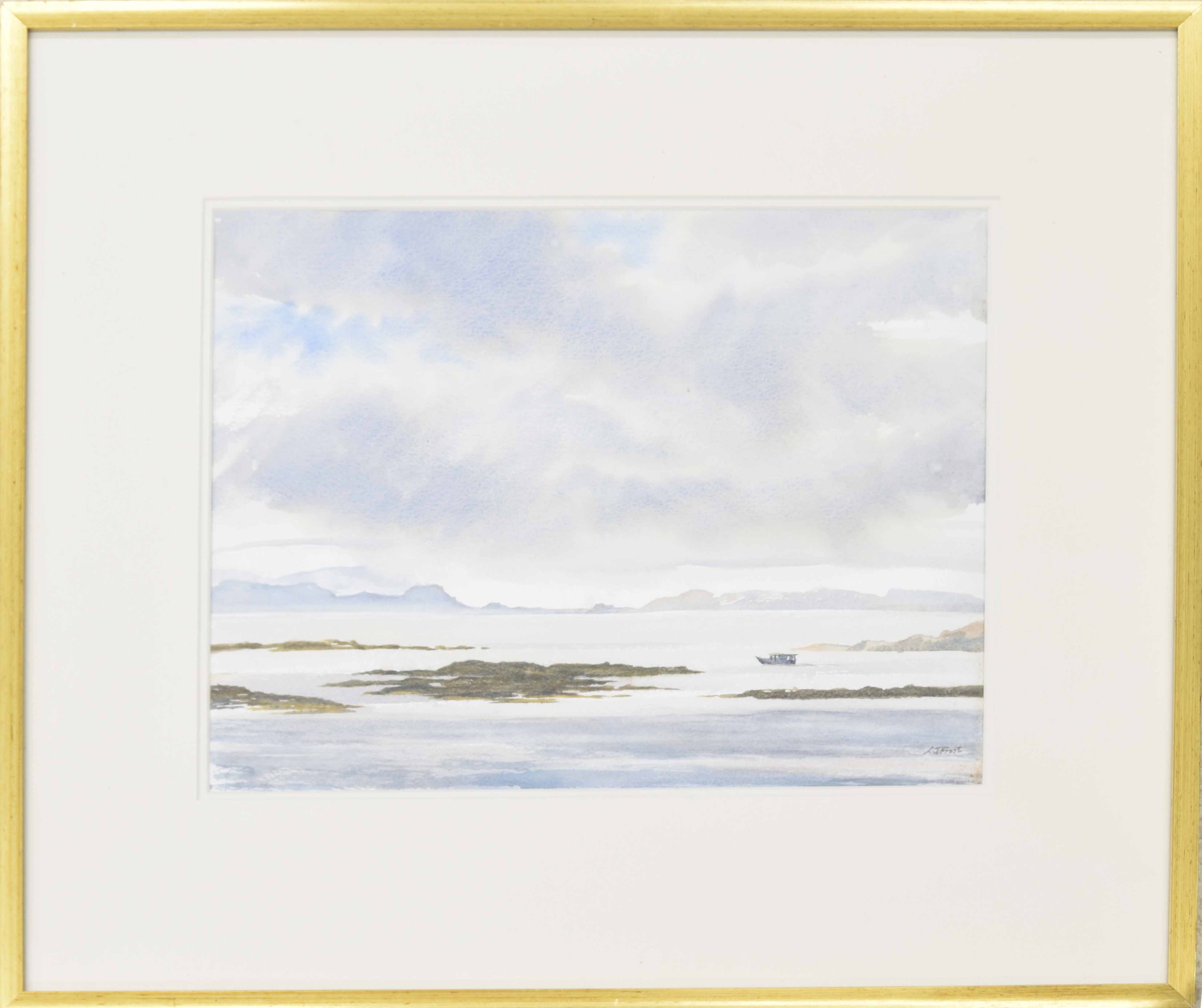 Lynda Frost (20th century) - 'From Applecross, Scotland', signed also inscribed with the title verso