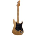 1977 Fender Hardtail Stratocaster electric guitar, made in USA, ser. no. S7xxxx9; Body: natural