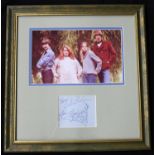 Mamas and Papas - autographed display, mounted and framed, 18" x 17.5"