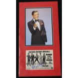 Sammy Davis Jr - mounted autographed display, 21.5" x 11.5"