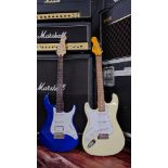 Yamaha Pacifica 012 electric guitar, metallic blue finish, as new with original shipping box;