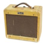 Fender Champ guitar amplifier, made in USA, circa 1962, chassis no. C17154, with later Jensen