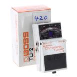 Gary Moore - Boss TU-2 Chromatic Tuner guitar pedal, made in Taiwan, ser. no. NT63306, boxed with
