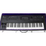 General Music S2 Music Processor keyboard, within a fitted flight case