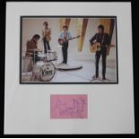 The Kinks - fully autographed mounted display, 16.5" x 15.5"