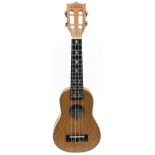 Clifford Essex The Gambler tenor ukulele, within a fitted hard case