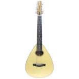 2013 Oakwood seven course cittern, with exotic wooden back and sides, spruce top, ebony